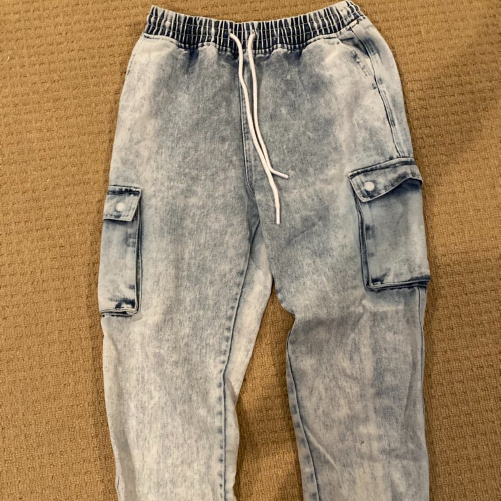 Acid Wash Jean Joggers